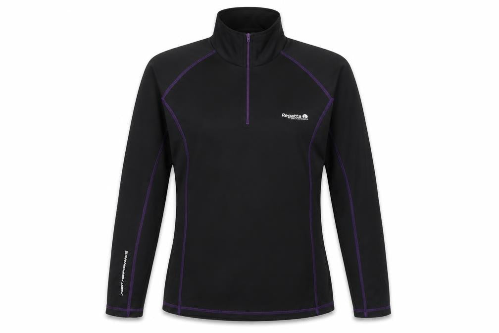 Regatta Women’s Black 1/4 Zip Xert Performance Sweatshirt UK 10