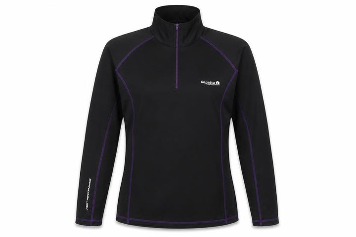 Regatta Women’s Black 1/4 Zip Xert Performance Sweatshirt UK 10
