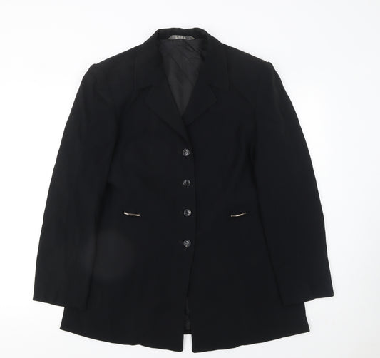 Libra Women's Black Size 14 Classic Single-Breasted Blazer