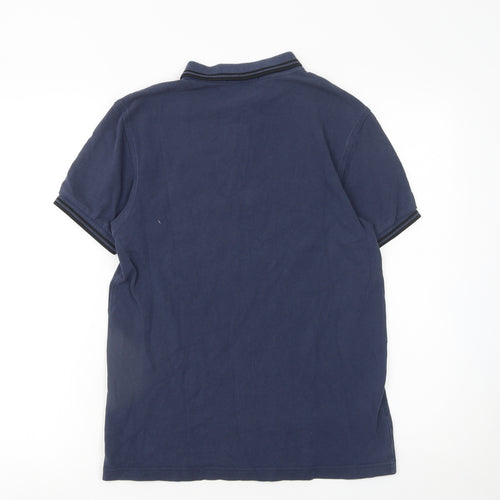 Fred Perry Men's Blue Slim Fit Cotton Polo Shirt Size S