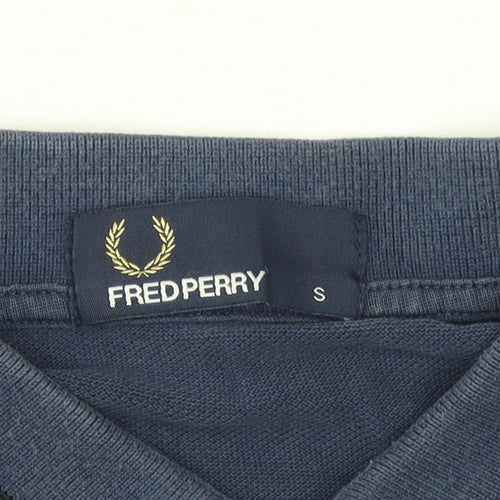 Fred Perry Men's Blue Slim Fit Cotton Polo Shirt Size S