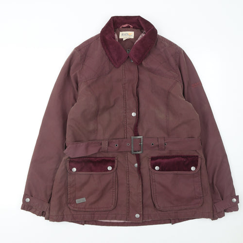 Regatta Womens Brown Belted Parka Jacket Size 16 Water Resistant