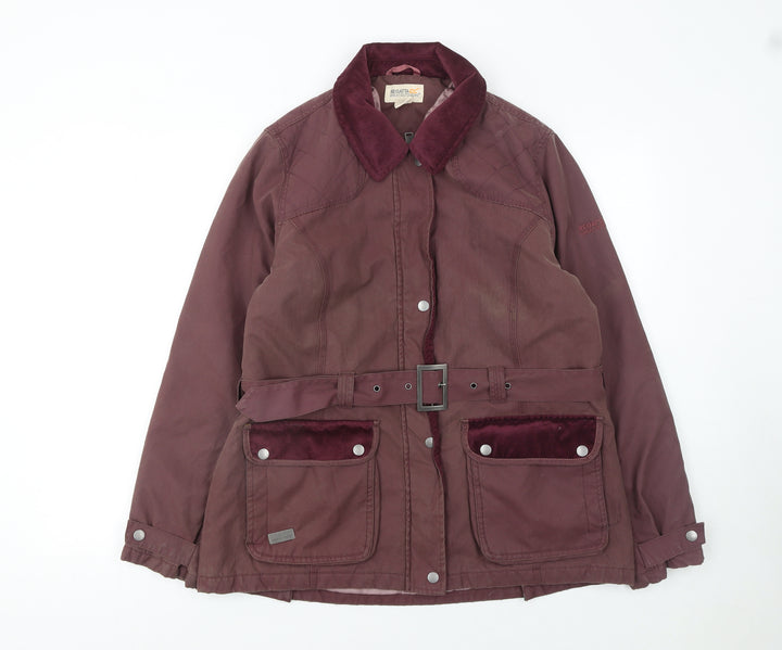 Regatta Womens Brown Belted Parka Jacket Size 16 Water Resistant