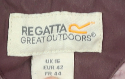 Regatta Womens Brown Belted Parka Jacket Size 16 Water Resistant