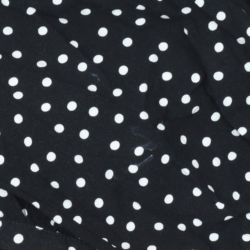 Albaray Womens Black Polka Dot 3/4 Sleeve V-Neck Blouse Size 18
