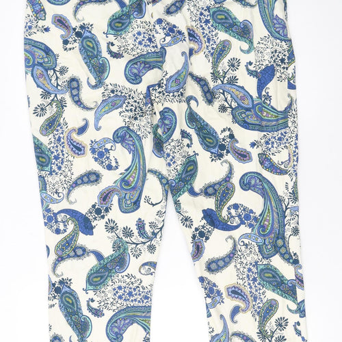 El Corte Inglés Woman Multicoloured Paisley Print Trousers Size 18