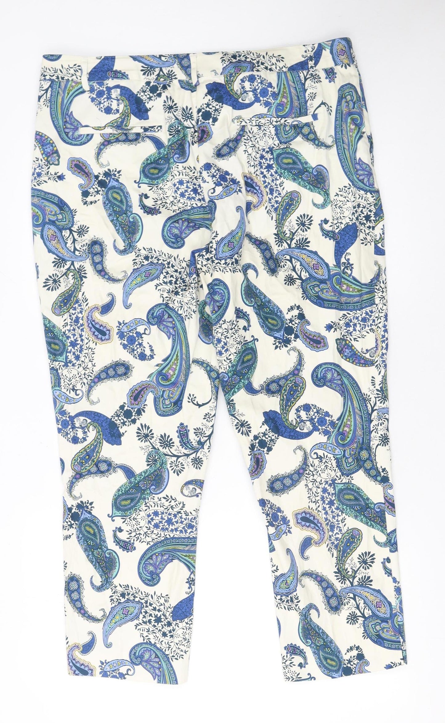 El Corte Inglés Woman Multicoloured Paisley Print Trousers Size 18