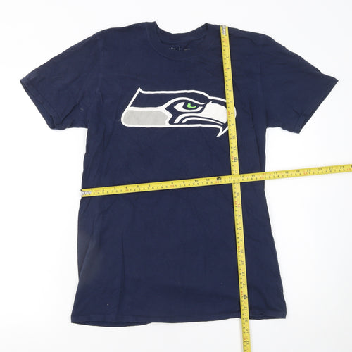 NFL Team Apparel Men's Blue Seattle Seahawks Cotton Graphic T-Shirt M