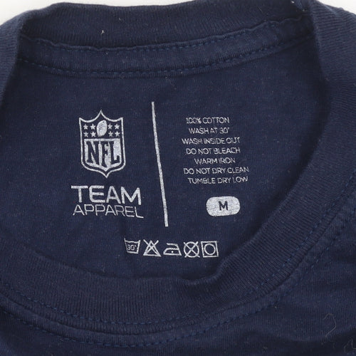 NFL Team Apparel Men's Blue Seattle Seahawks Cotton Graphic T-Shirt M