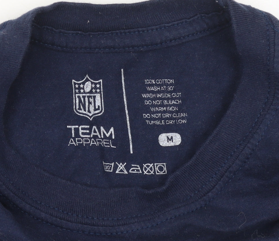 NFL Team Apparel Men's Blue Seattle Seahawks Cotton Graphic T-Shirt M