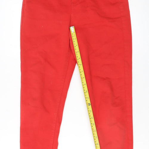 Marks and Spencer Women Red Size 10 Super Skinny Stretch Jeans
