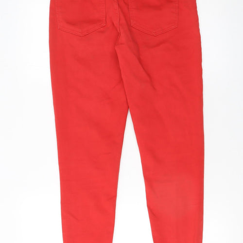 Marks and Spencer Women Red Size 10 Super Skinny Stretch Jeans