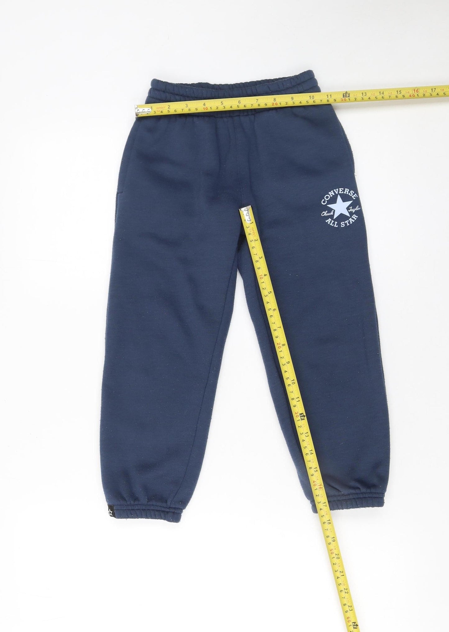 Converse Boys Blue Jogger Sweatpants 5-6 Years Fleece Elastic Waist