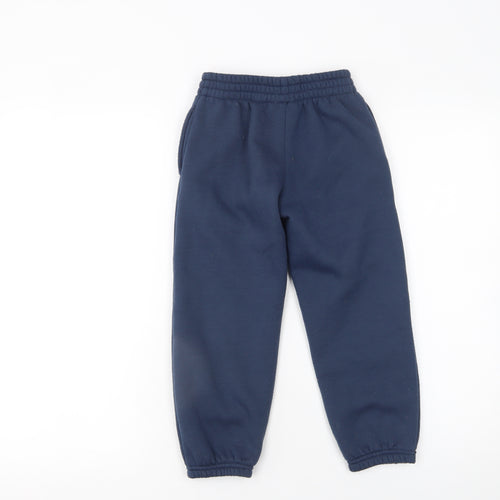 Converse Boys Blue Jogger Sweatpants 5-6 Years Fleece Elastic Waist
