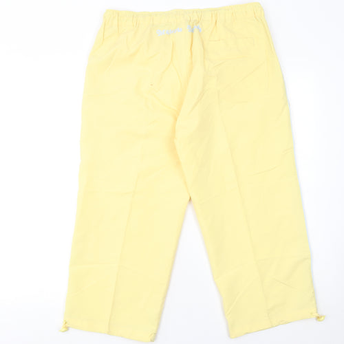Mystify Women's Yellow Jogger Trousers M Elastic Waist Casual