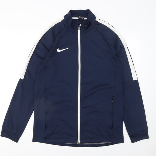 Nike Men's Blue Dri-FIT Track Jacket Size L Full Zip Athletic