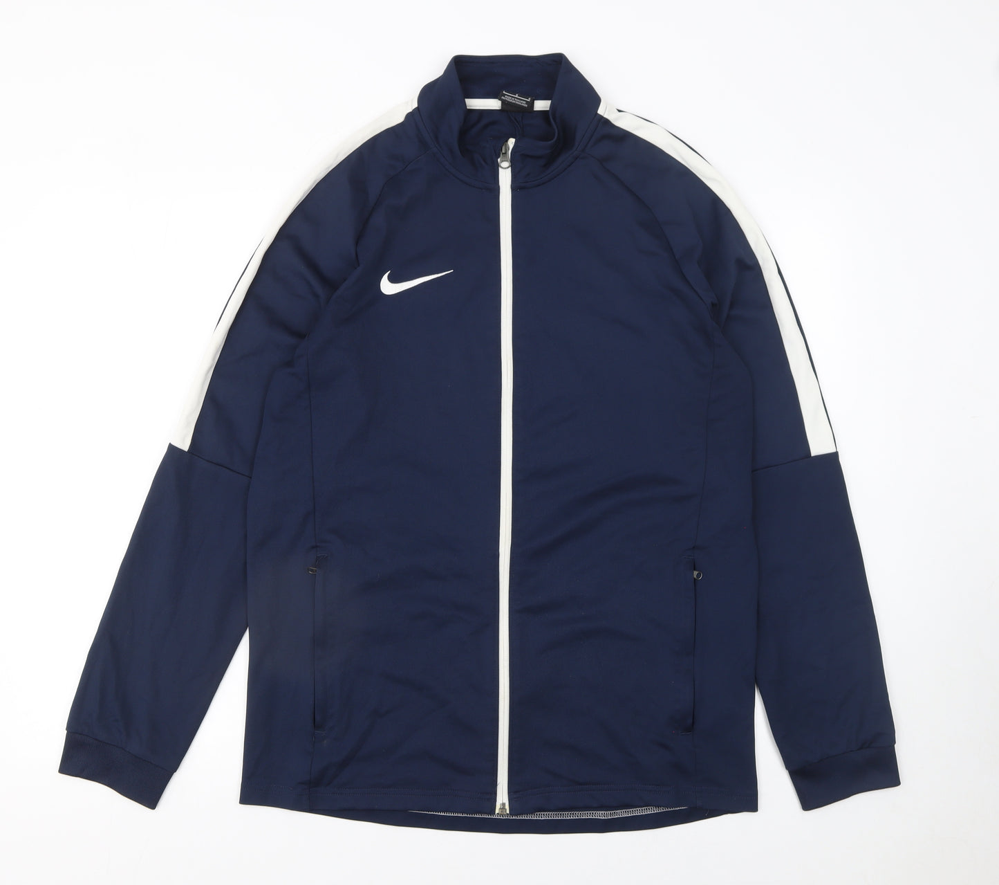 Nike Men's Blue Dri-FIT Track Jacket Size L Full Zip Athletic