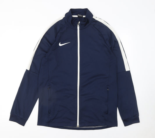 Nike Men's Blue Dri-FIT Track Jacket Size L Full Zip Athletic
