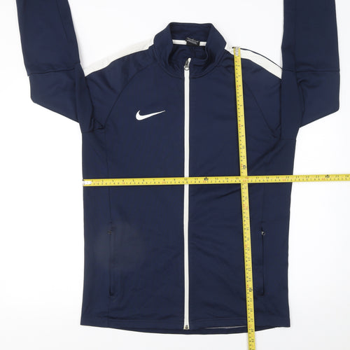 Nike Men's Blue Dri-FIT Track Jacket Size L Full Zip Athletic
