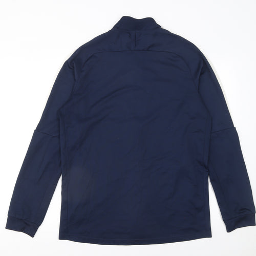 Nike Men's Blue Dri-FIT Track Jacket Size L Full Zip Athletic