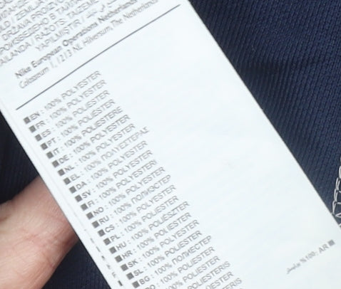 Nike Men's Blue Dri-FIT Track Jacket Size L Full Zip Athletic