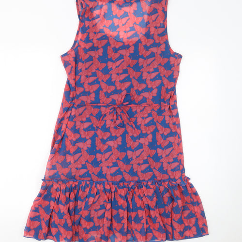 A|wear Women’s Blue Butterfly Print Sleeveless Shift Dress Size 8