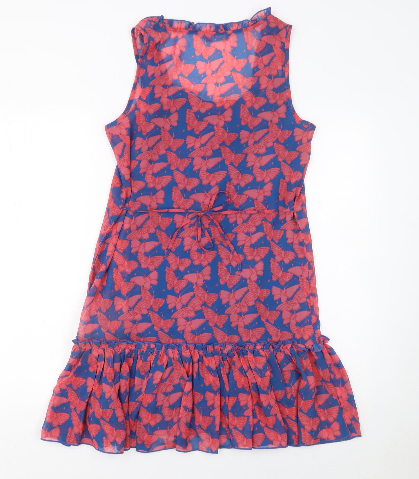 A|wear Women’s Blue Butterfly Print Sleeveless Shift Dress Size 8