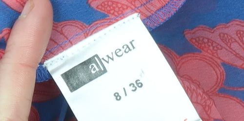 A|wear Women’s Blue Butterfly Print Sleeveless Shift Dress Size 8
