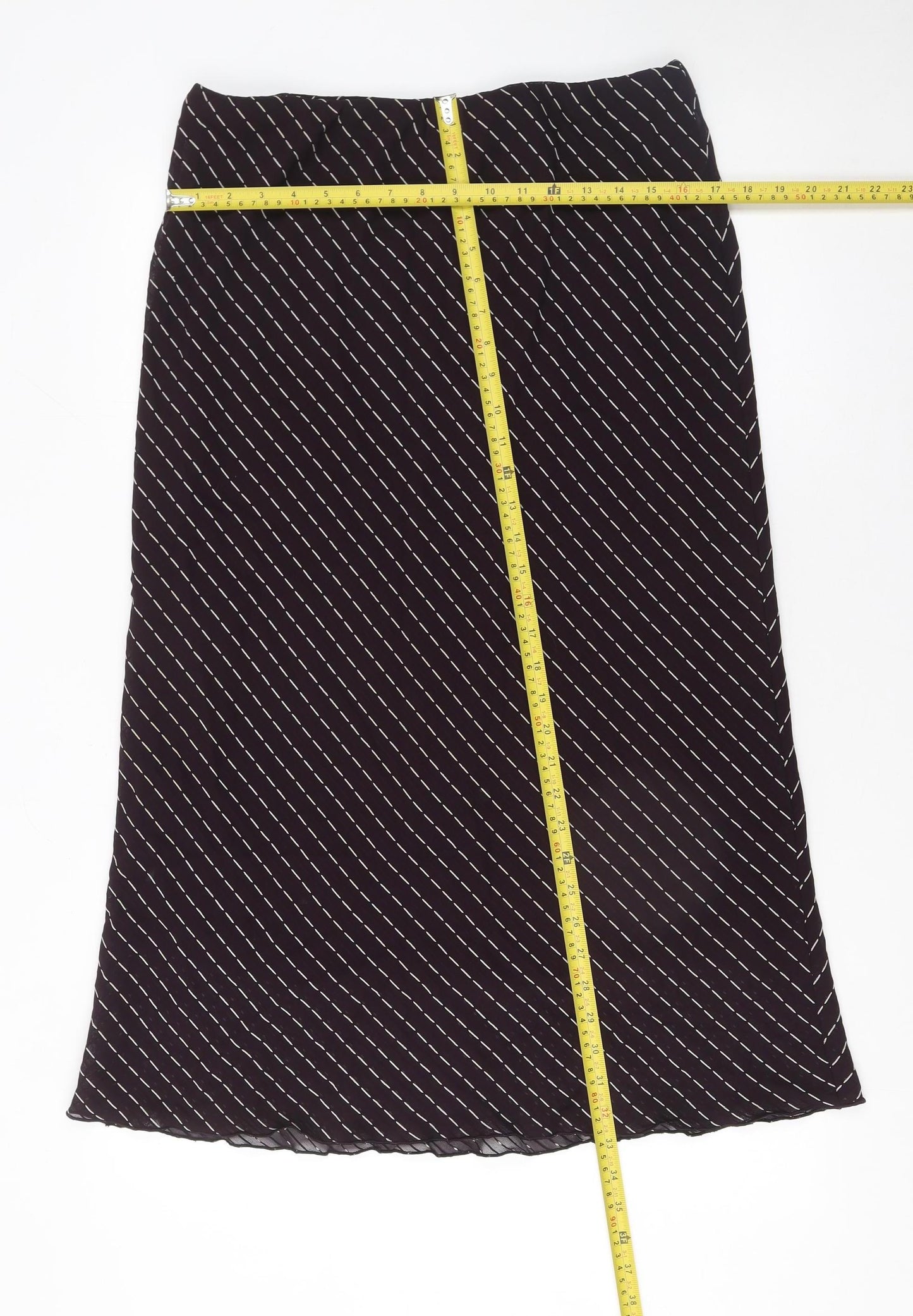 Modern Trend Dublin Womens Black Midi Pencil Skirt Size 16 Polyester