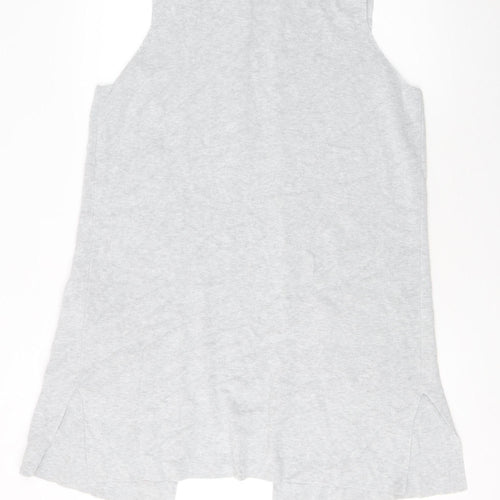 Dunnes Stores Women Grey Sleeveless Open Cardigan Size 14