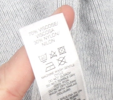 Dunnes Stores Women Grey Sleeveless Open Cardigan Size 14