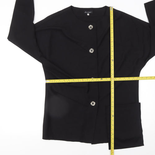 Kontrast Women Black Long Sleeve Button Blouse Size 14