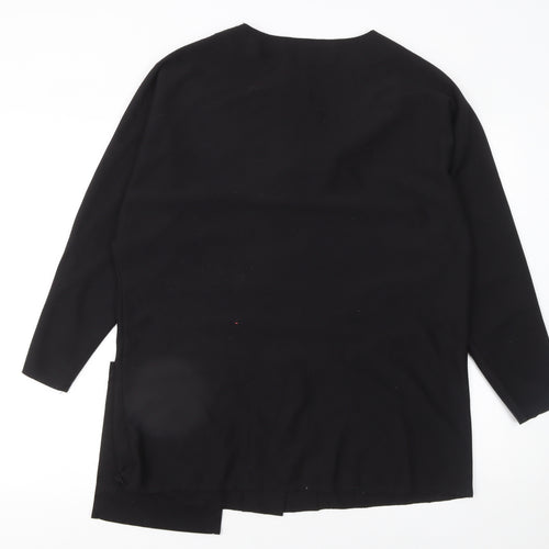 Kontrast Women Black Long Sleeve Button Blouse Size 14