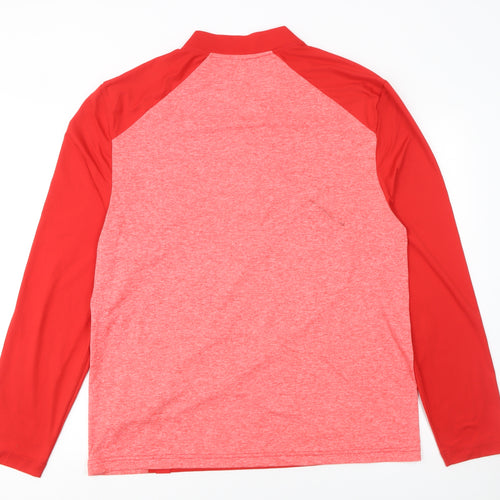 Fanatics Men's Red 1/4 Zip Athletic Hockey Sweatshirt Size L