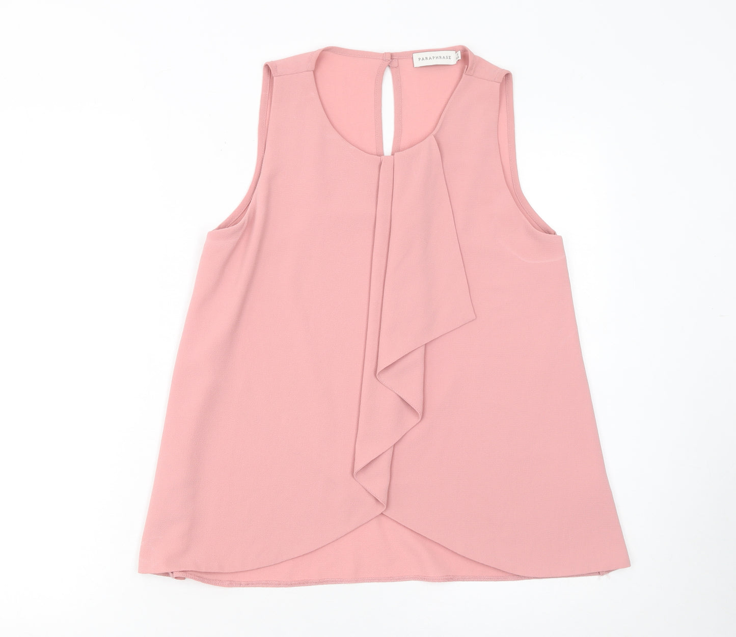 Paraphrase Women Pink Ruffle Sleeveless Blouse XS