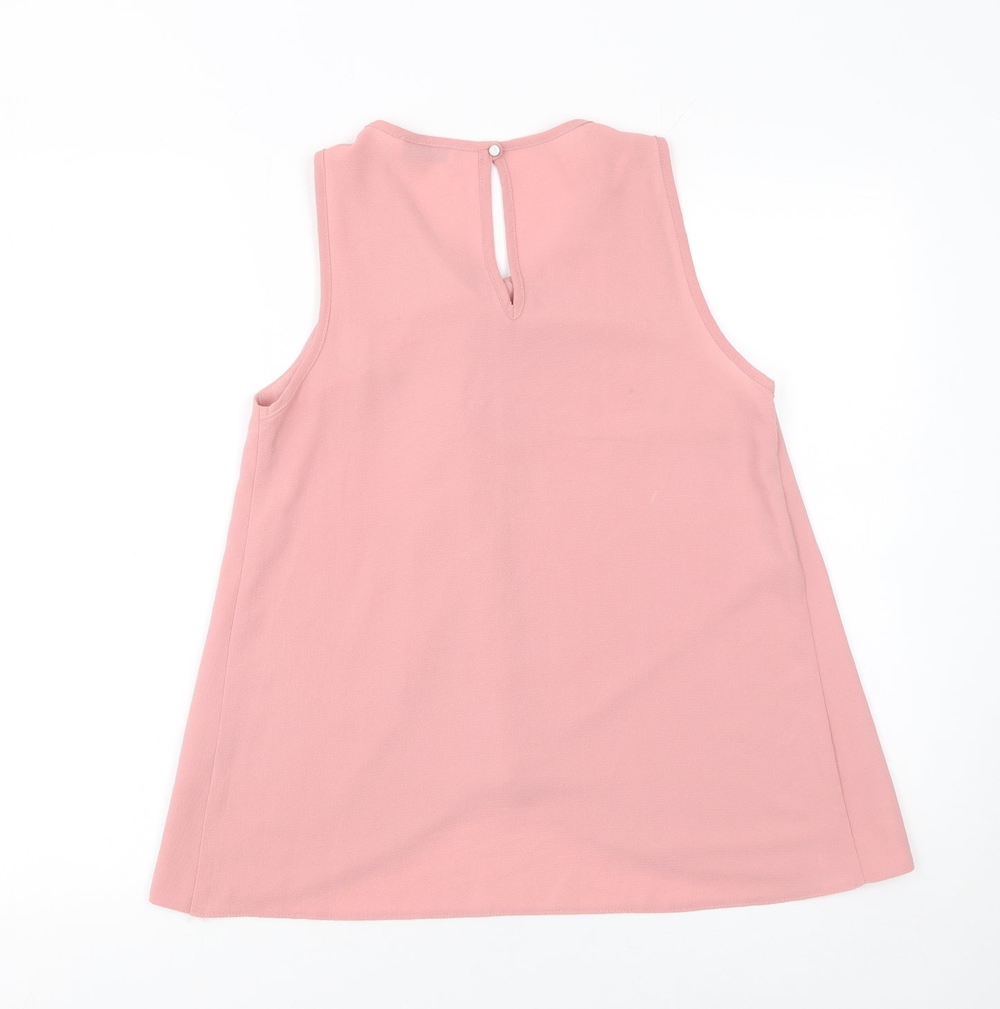 Paraphrase Women Pink Ruffle Sleeveless Blouse XS