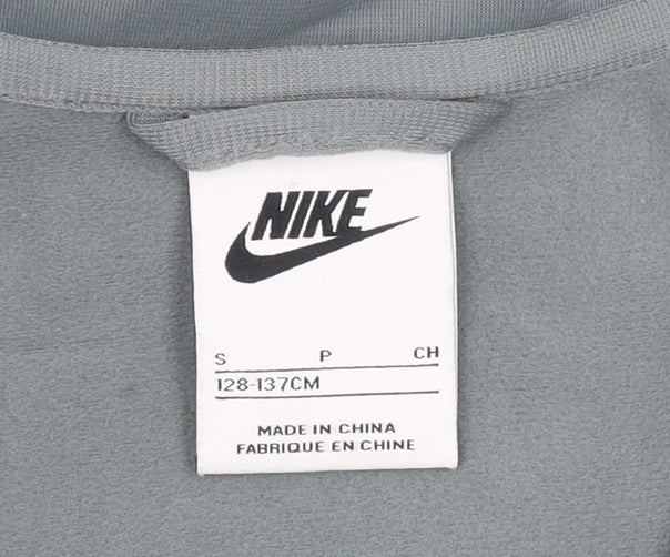 Nike Boys Grey Track Jacket 8-9 Years Full Zip Activewear Top