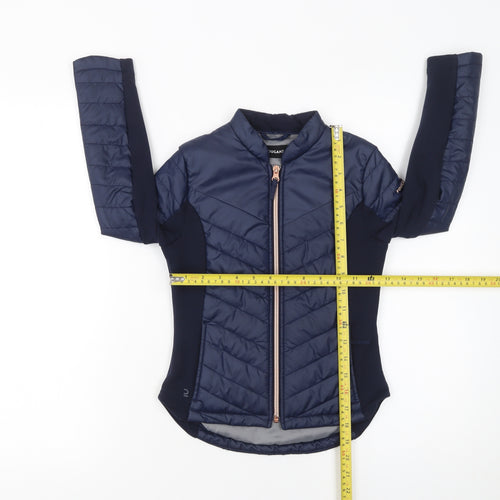 Fouganza Boys Blue 7-8 Years Softshell Riding Jacket - Lightweight Zip Activewear