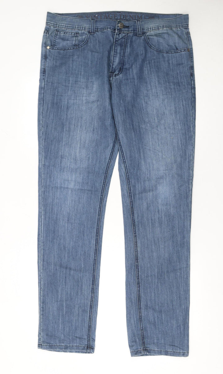 Code Jeans Men's Blue Straight Leg Denim Jeans Size 46