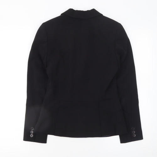 Jigsaw Women's Black Wool Blend Tailored Blazer UK 8