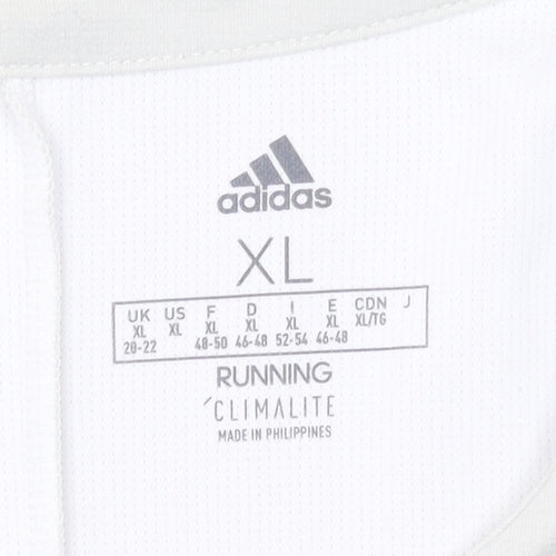 Adidas Women’s White Climalite Running Top XL Long Sleeve Sports Tee