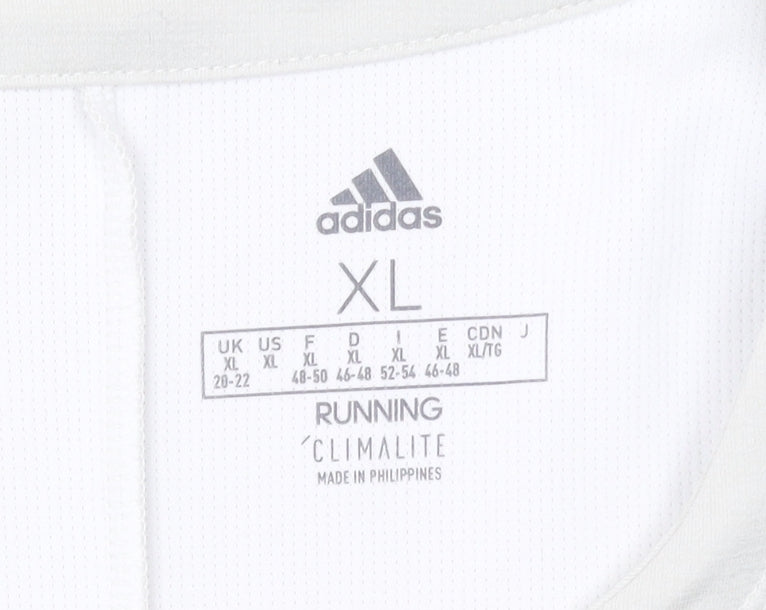 Adidas Women’s White Climalite Running Top XL Long Sleeve Sports Tee