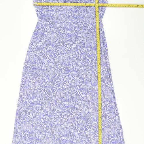 Dorothy Perkins Women Purple Midi A-Line Dress Size 12