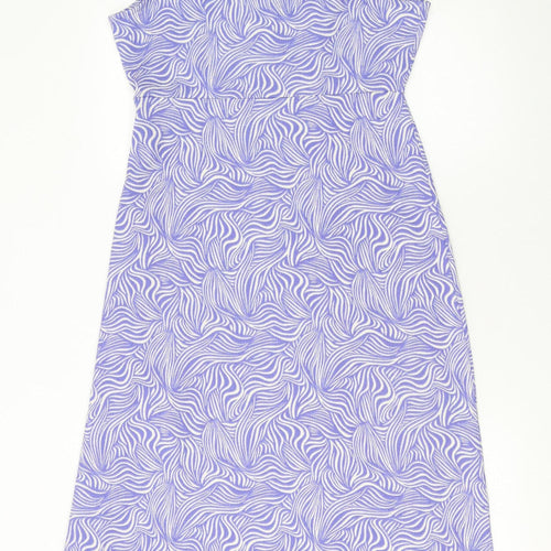 Dorothy Perkins Women Purple Midi A-Line Dress Size 12