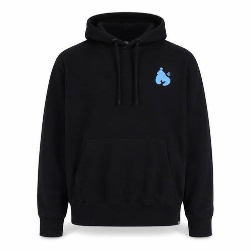 Money Mens Black Pullover Hoodie M Logo Graphic Cotton Sweatshirt