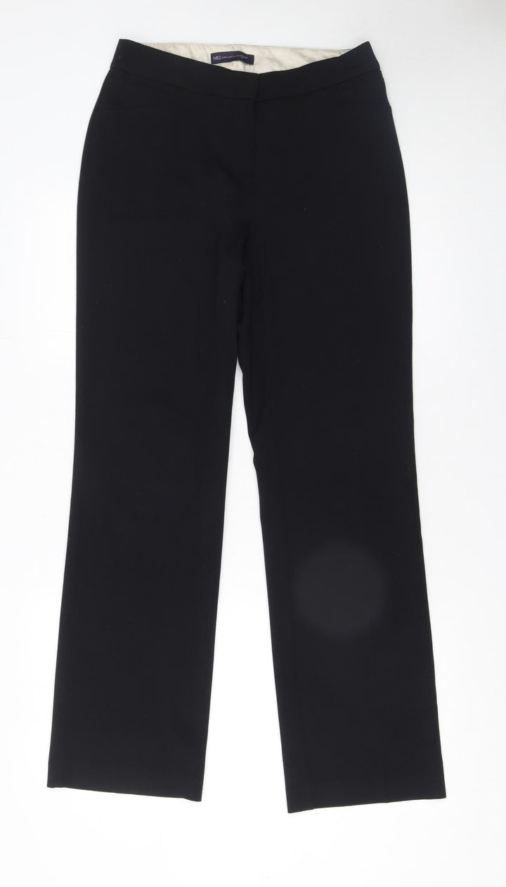 Marks and Spencer Women's Black Size 8 Straight Leg Dress Trousers