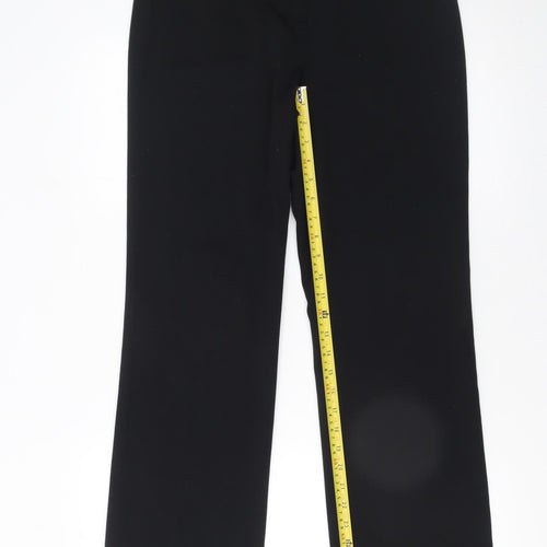 Marks and Spencer Women's Black Size 8 Straight Leg Dress Trousers