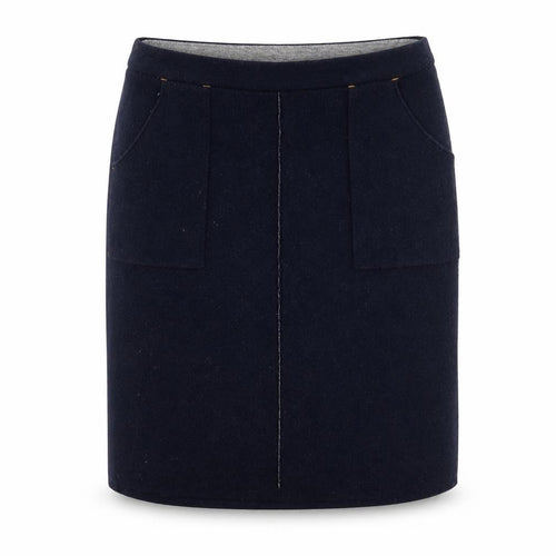 White Stuff Women’s Blue Knee Length Wool Blend Pencil Skirt Size 16