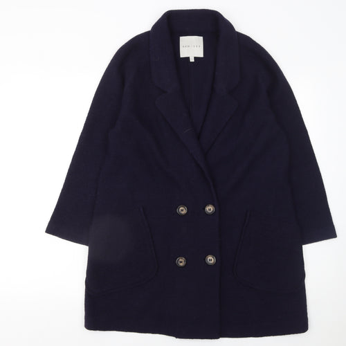 Kew 159 Women's Blue Wool Blend Double-Breasted Blazer UK 14