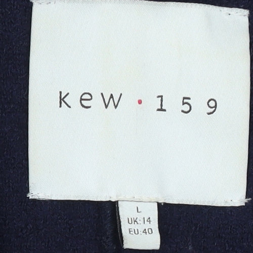 Kew 159 Women's Blue Wool Blend Double-Breasted Blazer UK 14